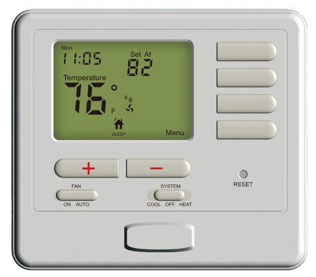 Thermostat de chaudière de gaz, les 5 - 1 - 1 chaleurs numériques électroniques 2 de l'étape 2 du thermostat 2 de thermostat programmable de jour fraîches