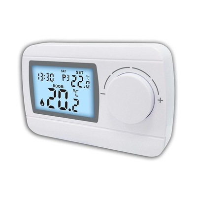 220V ABS blanc rf thermostat sans fil programmable de pièce de 7 jours pour le chauffage