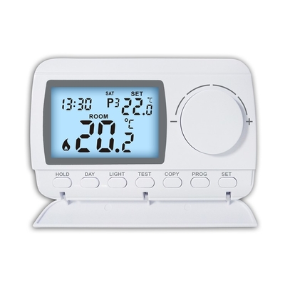 220V ABS blanc rf thermostat sans fil programmable de pièce de 7 jours pour le chauffage
