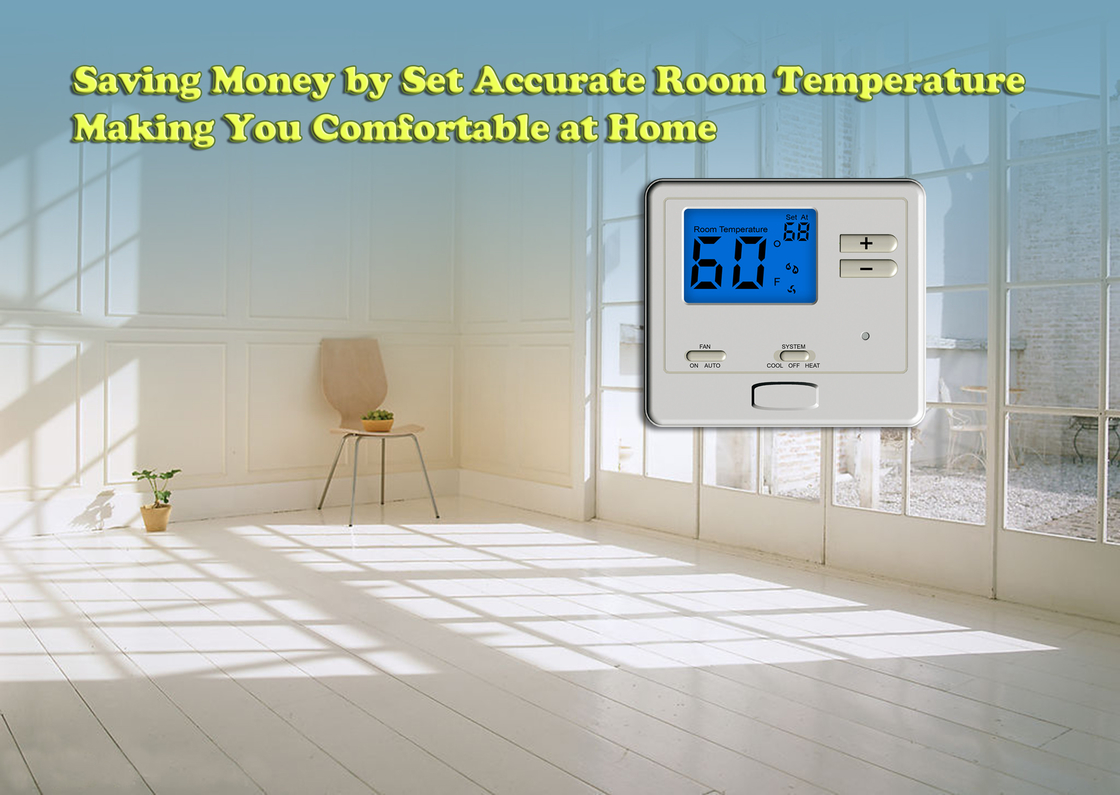 Thermostat de Digital de la chaleur seulement, thermostat pour la pompe à chaleur avec la chaleur de secours