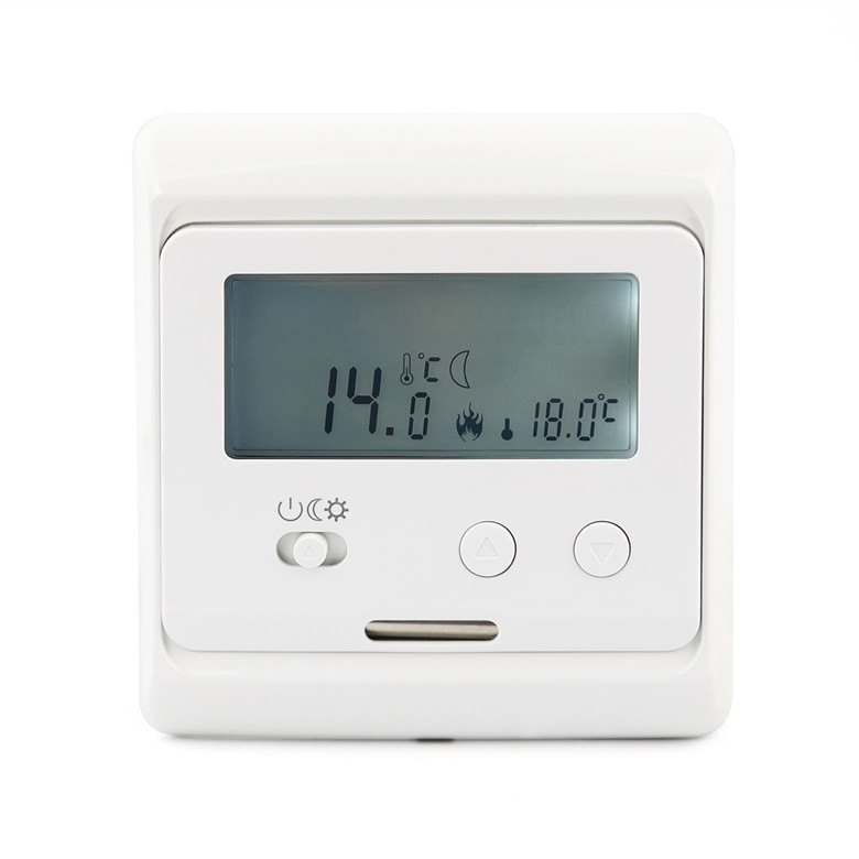 Exactitude électronique du thermostat 0.5°C de pièce de contre-jour blanc pour le chauffage d'eau