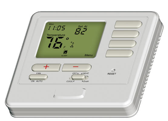 2 thermostat programmable frais de 7 jours de la chaleur 2 pour la pompe à chaleur avec la chaleur auxiliaire