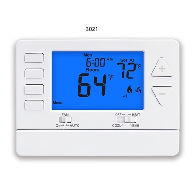 Thermostat de chauffage non programmable de pièce de pompe à la chaleur 24VAC avec le capteur de NTC