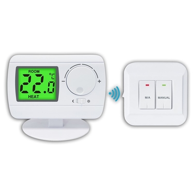 Contrôleur de température blanc de chaudière de gaz de l'ABS 220V Digital RF Room Thermostat