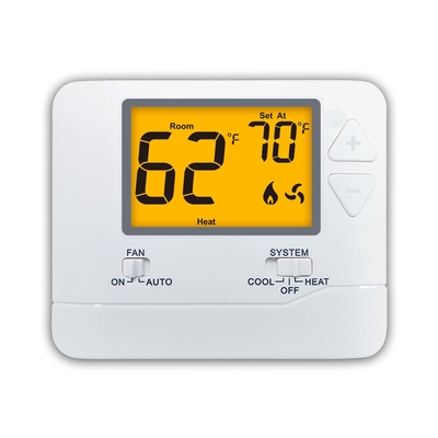 Smart Non-Programmable Central Air Conditioner HVAC Thermostat With LCD Touch Screen Display