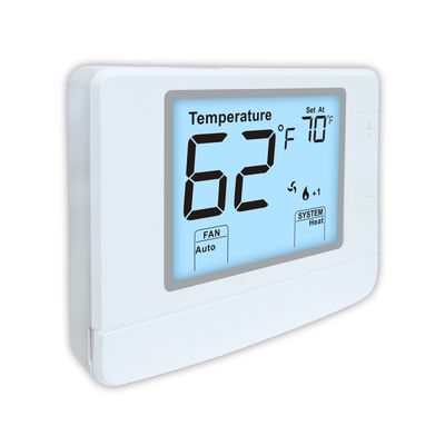 Riseem 50/60Hz Non Programmable Thermostat with 5.58 Sq.in. Display Size and 2 Heat /2 Cool Stages H/C -Conventional