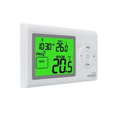 DC 2x AAA 1.5V Alkaline Batteries Powered Boiler Programmable Room Thermostat Featuring NTC Sensor Type and Low Standby Lighting Current Under 7mA for Heating Control