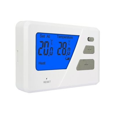230V Boiler Room Thermostat Featuring NTC Sensor and Display Temperature Range 3°C to 37°C in 0.1°C Increments for Temperature Monitoring