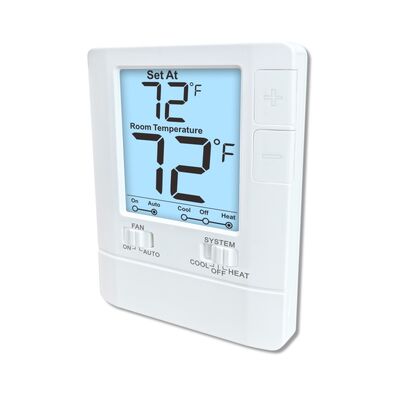 24V Air Conditioning Single Stage Wired Room Thermostat Featuring System Operation Mode OFF And Physical Dimensions 86mm W 125mm H 27mm D Suitable For HVAC Systems