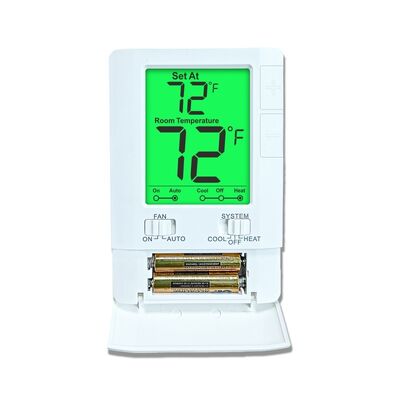 HEAT System Operation Mode Wired Non-Programmable 1 heat 1 cool Thermostat Offering White Blue And Green Backlight Color Choices Designed For Heating Management
