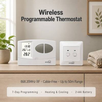 Heating System Operation Mode 7 Day Programmable wireless boiler Thermostat Engineered For Conventional Or Boilers Supporting HVAC Management
