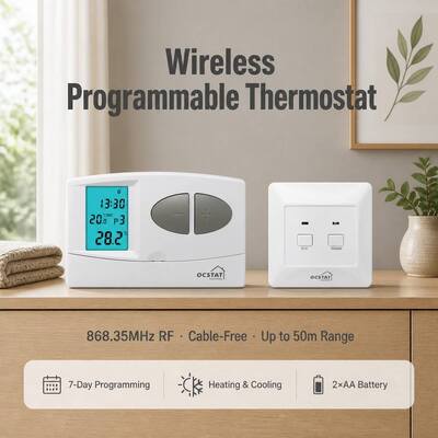 Receiver 230VAC 50HZ Wireless RF programmbale Thermostat RF Boiler 7 Day Thermostat Programmable Wireless Thermostat for Energy Management