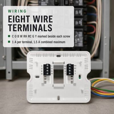24V Heating and Cooling Programmable Touch Screen Wired Room Battery-operated Thermostat Suitable Air Conditioning HVAC System