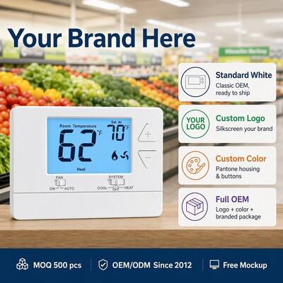 Heating And Cooling Non Programmable 24V HVAC Air Conditioning Thermostat Durable and Easy to Install