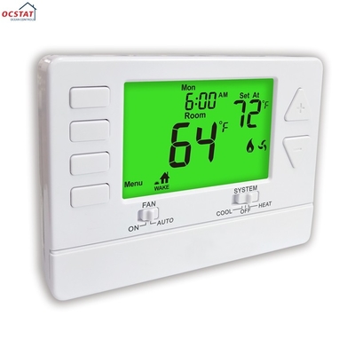 Eco-friendly Single Stage 1 Heat 1 Cool  ABS Programmable Digital Heating Room Thermostat