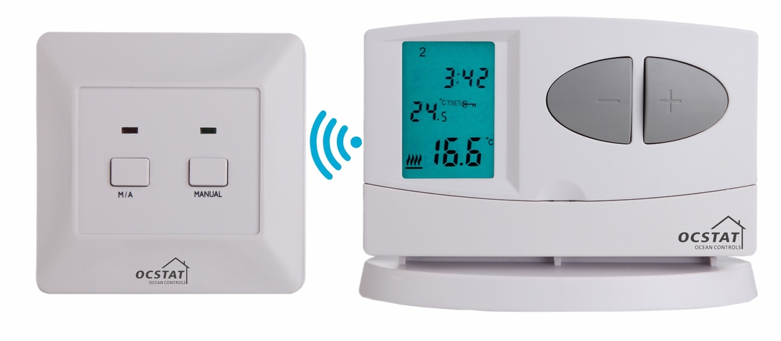 thermostat programmable électronique de la batterie rf de la taille 2*AA pour le système de chauffage