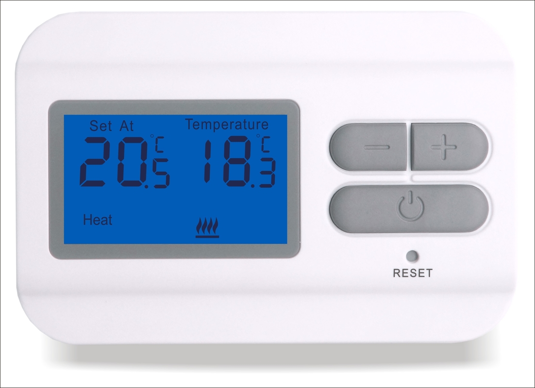 Thermostat non programmable de Digital de blanc, thermostat d'étape unique avec l'interrupteur on/off