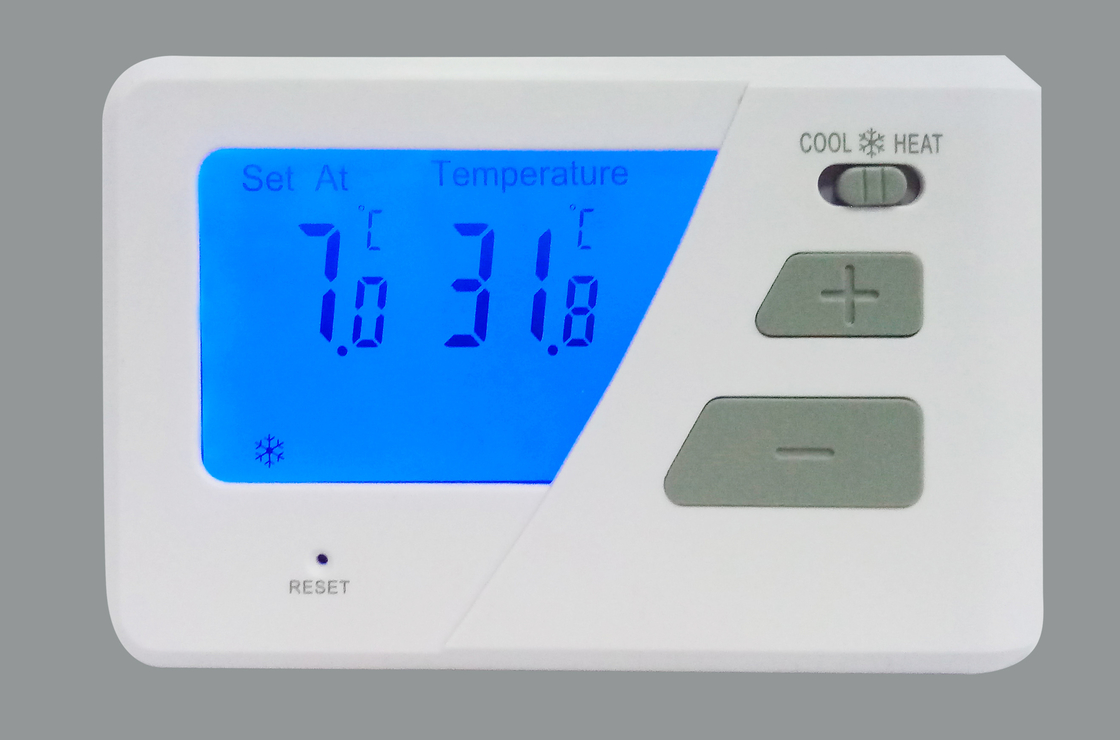 Thermostat de pièce de Digital de bâti de mur de contre-jour avec le grand écran de visualisation d'affichage à cristaux liquides