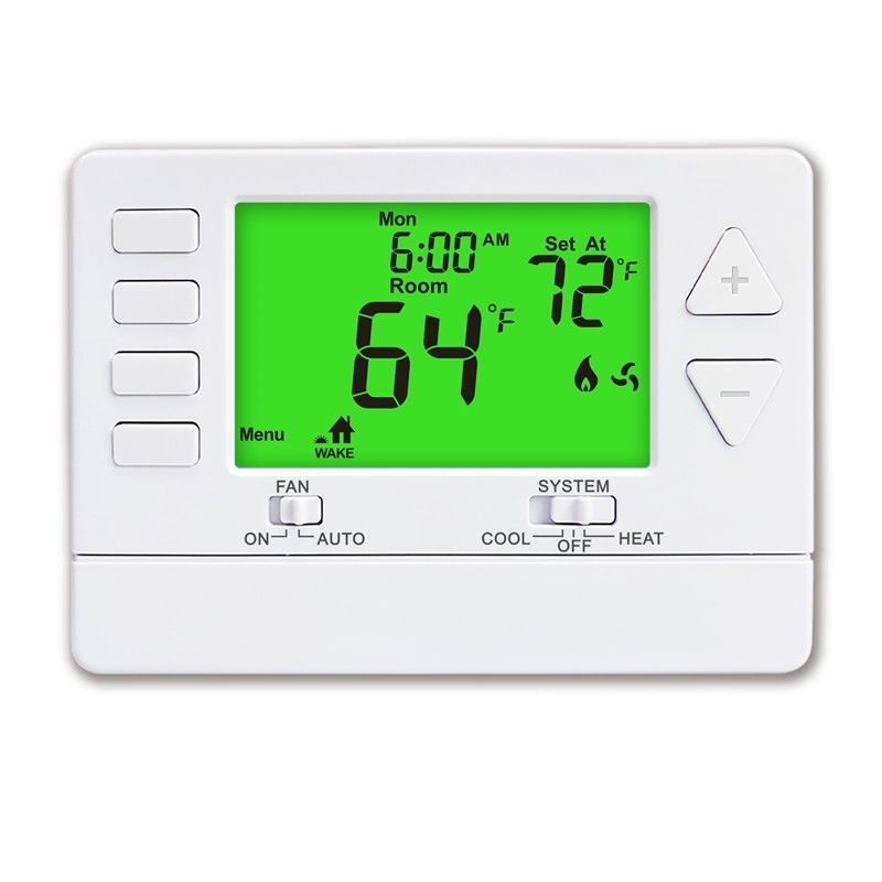 Blue LCD Backlight Digital Programmable Room Thermostat For HVAC System