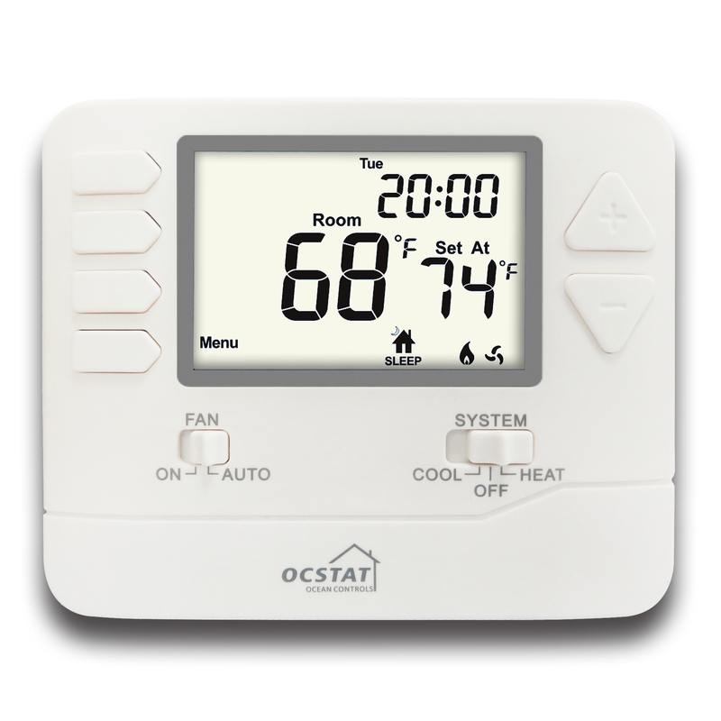 LCD Display Programmable Room Thermostat with Temperature Control and Multiple Programming Options