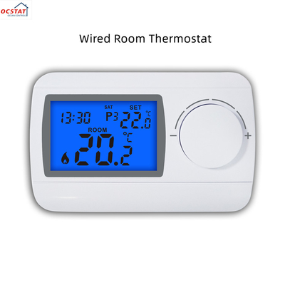 Riseem chauffage électrique câblé thermostat de chaudière programmable 230V ABS pour chaudière à gaz