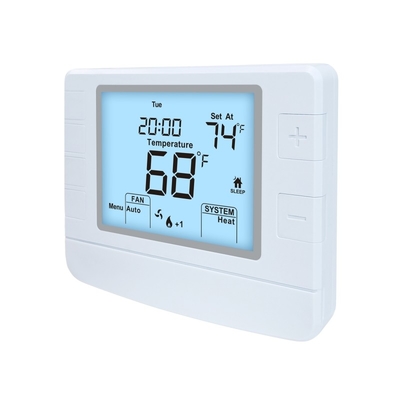 Riseem 24V Thermostat numérique de salle blanc, chauffage et refroidissement réglage de la température programmable Thermostat