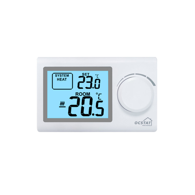 Riseem Color Blanc Shell Numérique Thermostat de salle de chauffage non programmable pour le système de climatisation