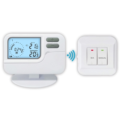 Riseem 7 jours chauffage et refroidissement programmable LCD Thermostat de salle d'affichage avec sans fil