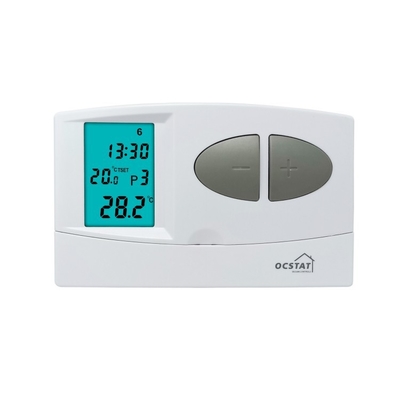 Riseem Blanc Couleur 7 jours Thermostat programmable, Thermostat de chauffage numérique