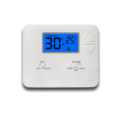 Riseem 24V Blanc Couleur Numérique Programmable Chambre à domicile Thermostat Contrôle de température Pour les pièces chauffantes