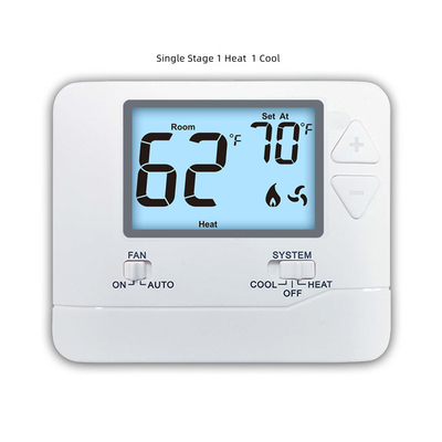 Riseem ABS chauffage numérique non programmable et température de la chambre de refroidissement 24V Thermostat à domicile avec cadre