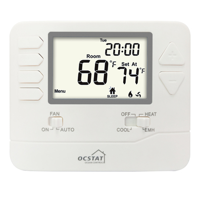 Riseem 2 chauffage 1 refroidissement Thermostat électrique ou de chambre à gaz non programmable avec réglage de balancement de chauffage et de refroidissement