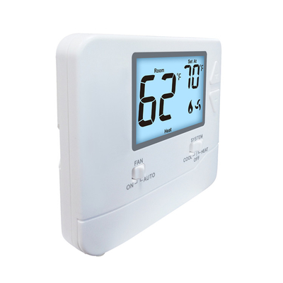 Lumière de fond bleue non programmable Riseem Single Stage 24V HVAC Thermostat à domicile pour le ménage