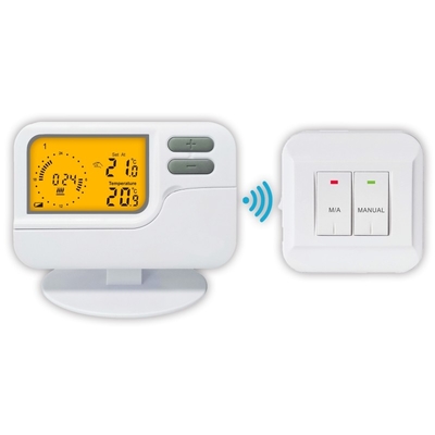 Riseem chauffage et refroidissement hebdomadaire programmable Thermostat de salle sans fil avec contrôle de température à écran LCD