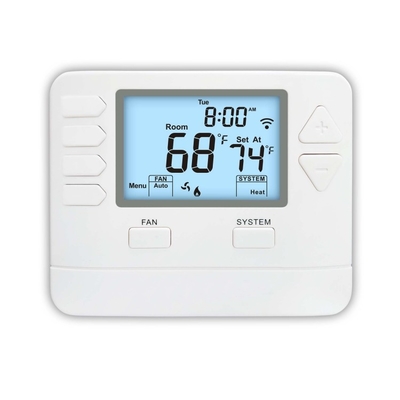 Riseem climatiseur intelligent wifi numérique programmable Alexa thermostat de maison HVAC STN705W 24V ABS blanc