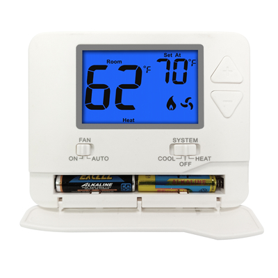 Non - Thermostat de pièce CVC à écran LCD programmable grand format à un seul étage