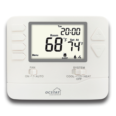 Affichage LCD Thermostat de pièce programmable avec contrôle de température et plusieurs options de programmation
