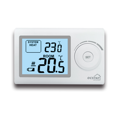 230 V Thermostat de salle à chauffage numérique non programmable à batterie