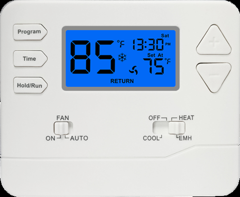 Économie d'énergie 230V électronique hebdomadaire programmable à un seul stade 1 chaleur 1 refroidissement chaudière électronique câblé thermostat domestique pour le contrôle de la température