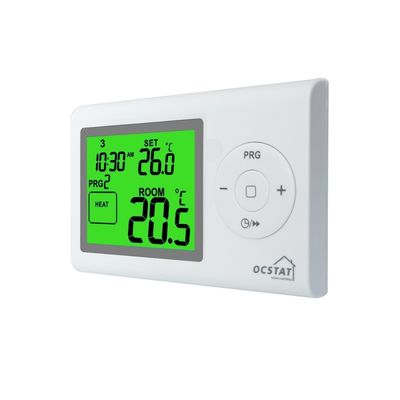 White Color Digital Room Thermostats with Digital Display Style