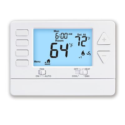 Riseem Thermostat programmable personnalisable 7 jours avec une taille d'affichage de 5,65 pouces carrés et une alimentation de 18 à 30 VAC NEC de classe II