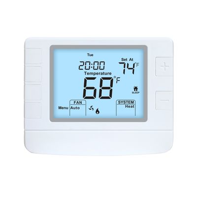 Thermostat programmable 7 jours Riseem personnalisable avec désignations de borne G et alimentation 50/60Hz