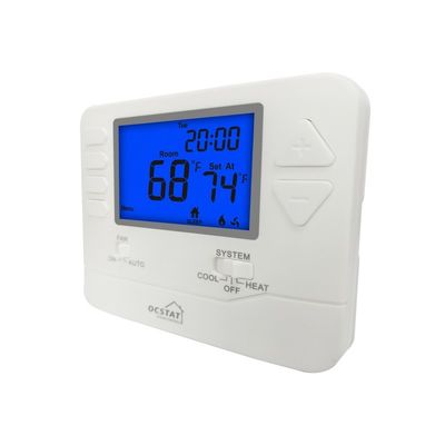 Riseem climatiseur Thermostat de pièce câblé avec les désignations terminales C et 1H1C Pompe à chaleur pour le fonctionnement de chauffage-refroidissement