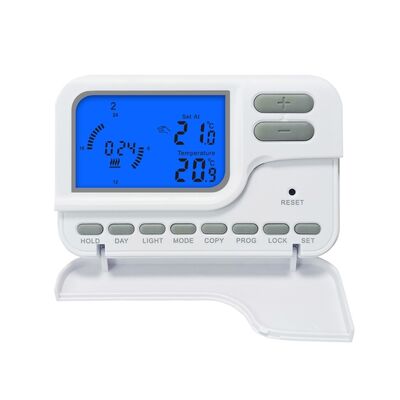 Thermostats de chambre numériques de type capteur NTC 7 jours avec couleur de rétroéclairage bleu adaptés aux systèmes de chauffage énergétique dans les immeubles de bureaux