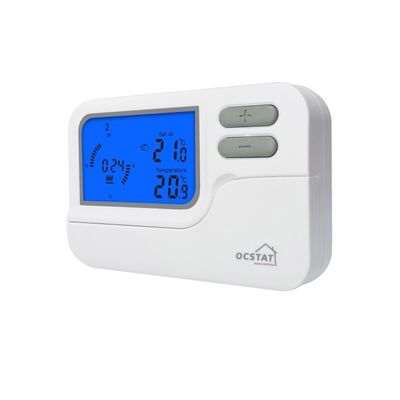 Thermostat de chaufferie électronique avec courant commutable 6 A (2 A charge inductive), commutation chaud/froid, affichage de la température, plage de 0°C à 40°C par incréments de 0,1°C