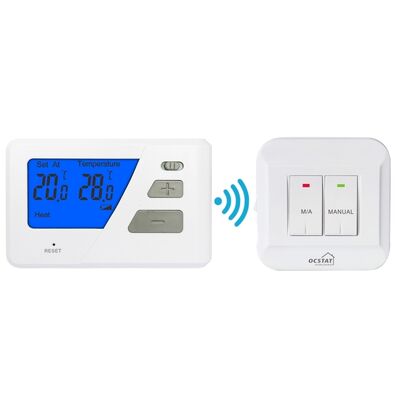 Récepteur 230VAC 50HZ Thermostat de salle sans fil Conçu pour les chaudières à courant faible en veille 20uA Gestion de la température ambiante