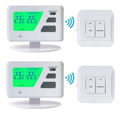 Thermostat intelligent sans fil électronique RF 6A 2A avec batterie lithium 2x AAA 1,5V, supporte la surveillance à distance, le contrôle de l'énergie, du chauffage et du refroidissement