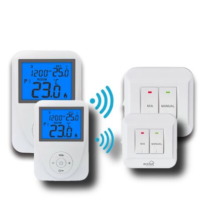 Thermostat de salle sans fil 868MHZ fournissant une consommation de 6W et une charge nominale de 6 2A garantissant des performances stables dans les applications CVC