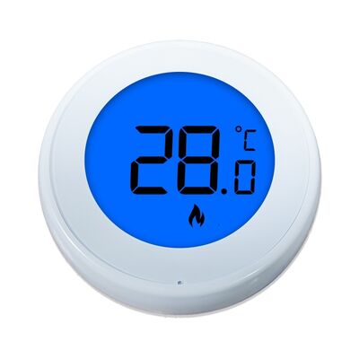 Thermostat de chaudière 24 V AC DC commutable 230 V avec capteur NTC et rétroéclairage orange bleu vert offrant une surveillance de la température