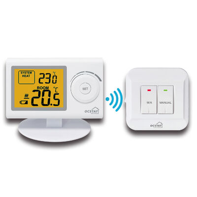 Thermostat de chauffage sans fil PC+ABS / Thermostat télécommandé pour chaudière
